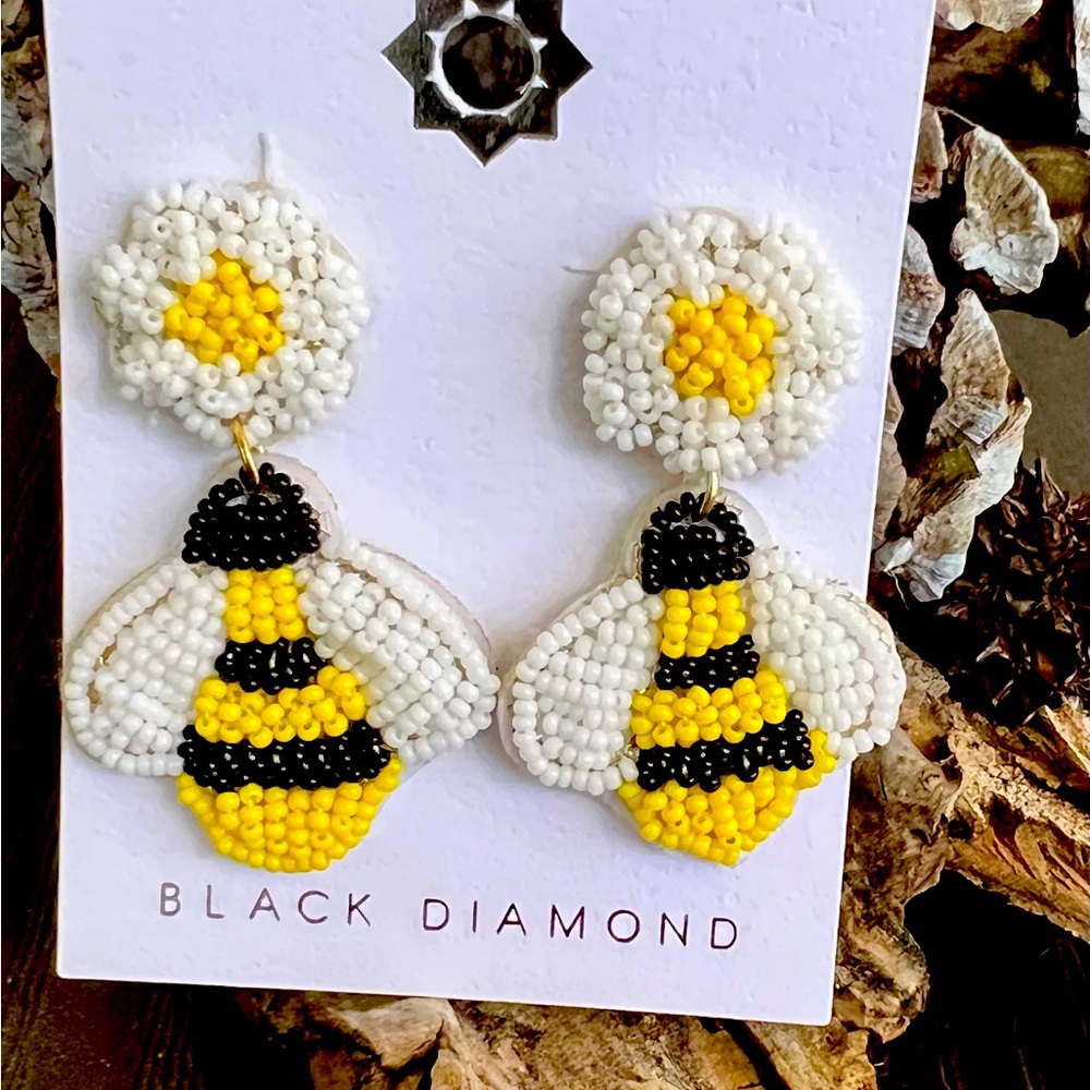 New Beaded Bee Earrings 🐝